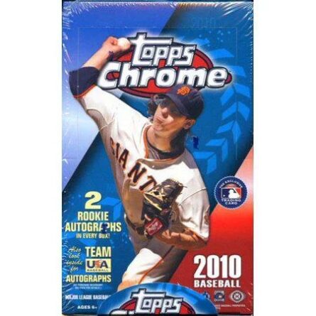 MLB 2010 Topps Chrome Baseball Cards Hobby Box - Image 1