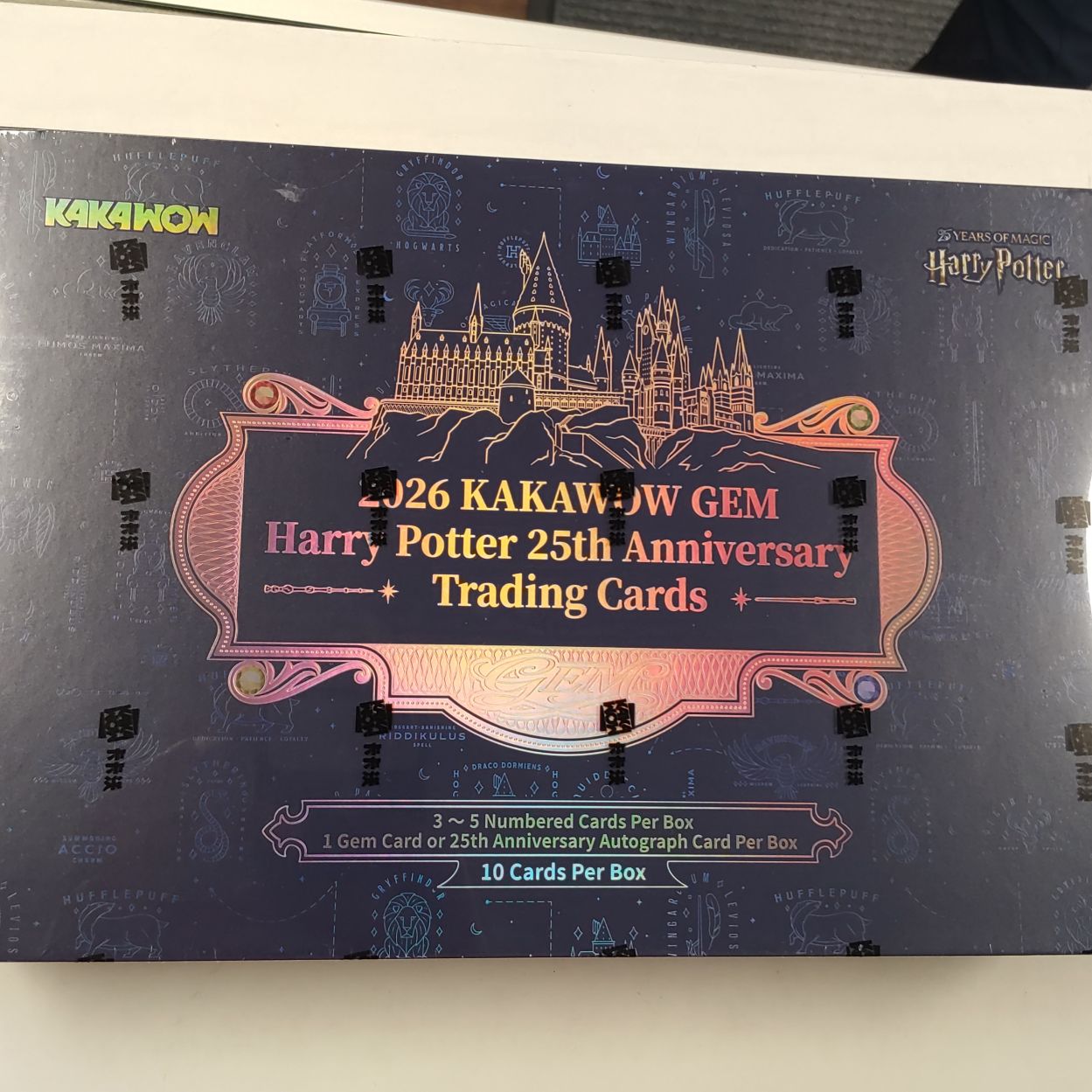 2026 Kakawow Gem Harry Potter 25th Anniversary Hobby Trading Card Box (1 Gem Card or 25th Anniversary per box)