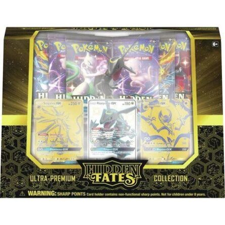 Pokemon Sm11.5 Ultra Premium Collection Hidden Fates Box- 3 Full-Art Foil Cards of Shiny rayquaza-GX - Image 1