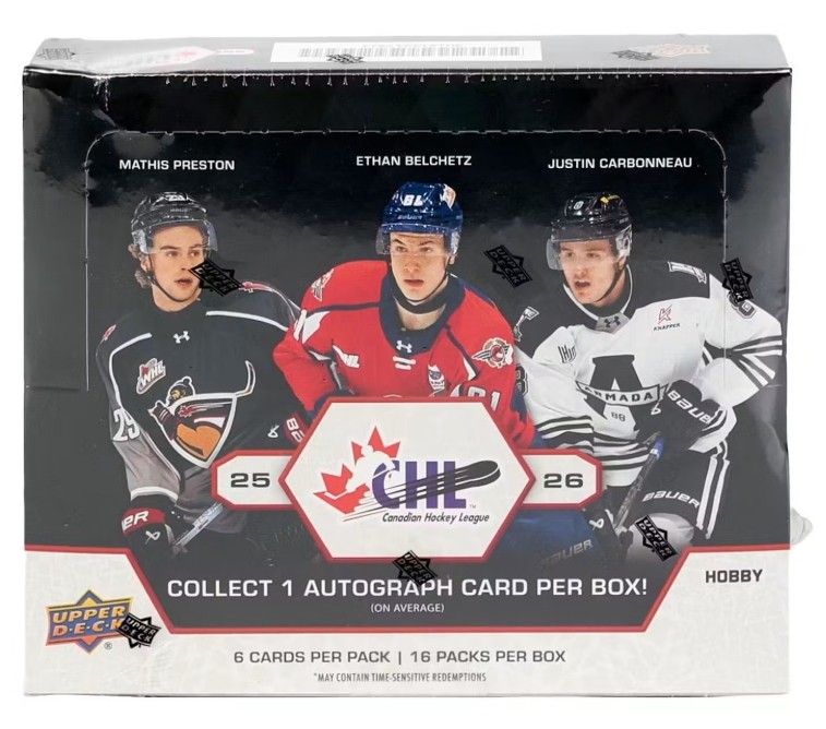 2025-26 Upper Deck CHL Hockey Hobby Box