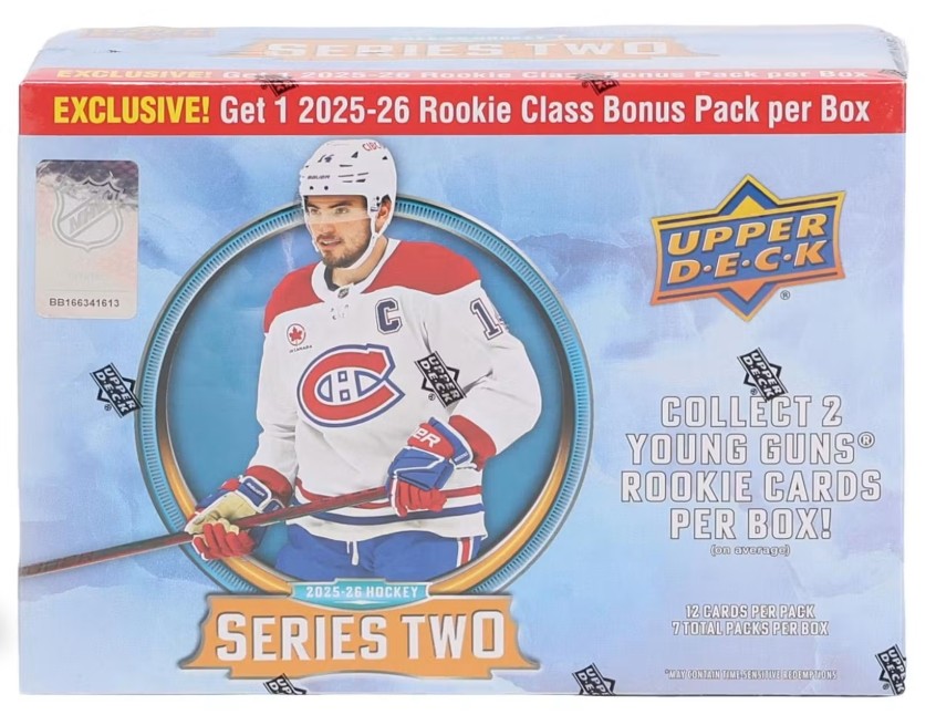 2025-26 Upper Deck NHL Series Two Hockey Trading Card Mega Box