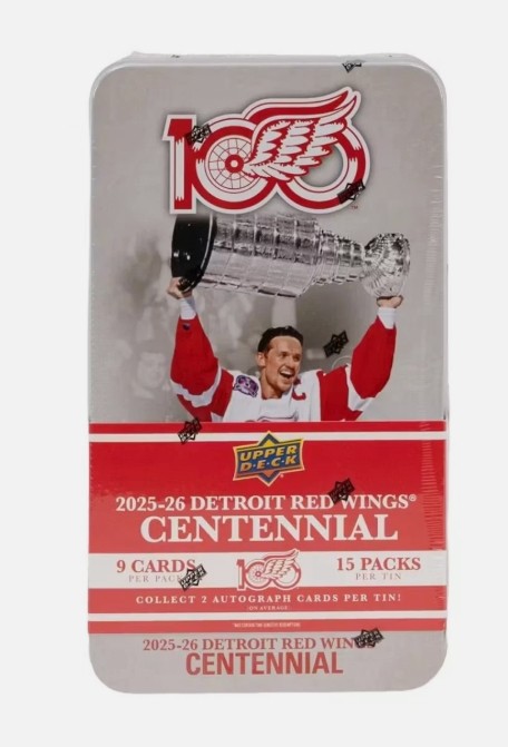 2025-26 Upper Deck Detroit Red Wings Centennial Hockey Hobby Box