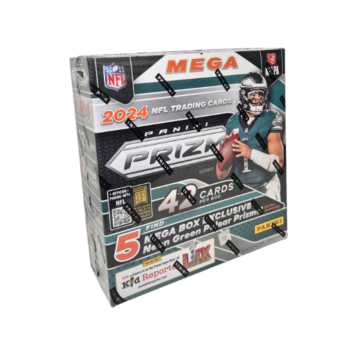 2024/25 NFL Prizm Football Mega Box (Neon Green Pulsar)