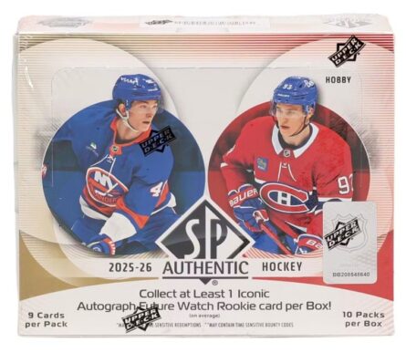 2025/26 Upper Deck SP Authentic NHL Hockey Hobby Box